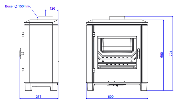 Poêle à bois Invicta Iwaki – Image 3