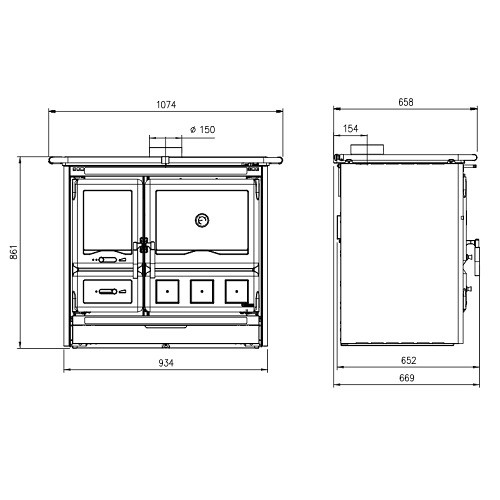 Cuisinière à bois LA NORDICA Cuisinières bois nordica rosa xxl-pierre gris, 8.5 – Image 5