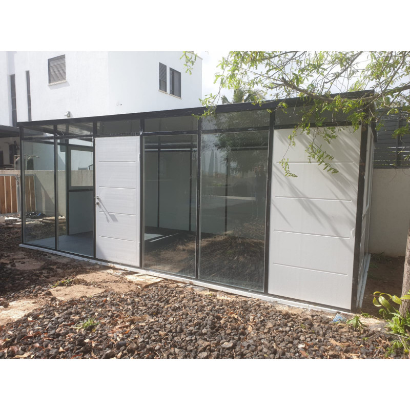 Abri de jardin modulaire isolé 6x3m profils noirs – Image 3