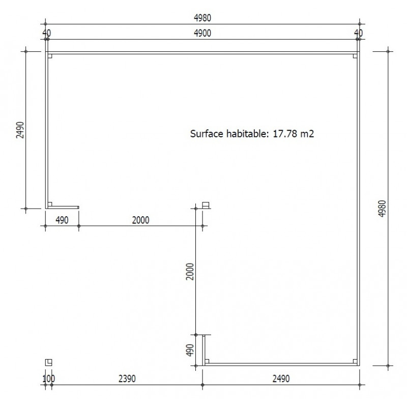 bureau-de-jardin-en-bois-massif-118m-madriers-40mm-traites-teinte-marron-gardy-sheltr – Image 3