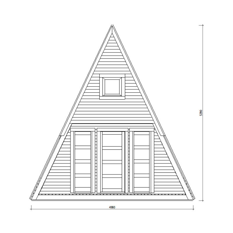 Maison de jardin en bois 18m² surface habitable – Image 17