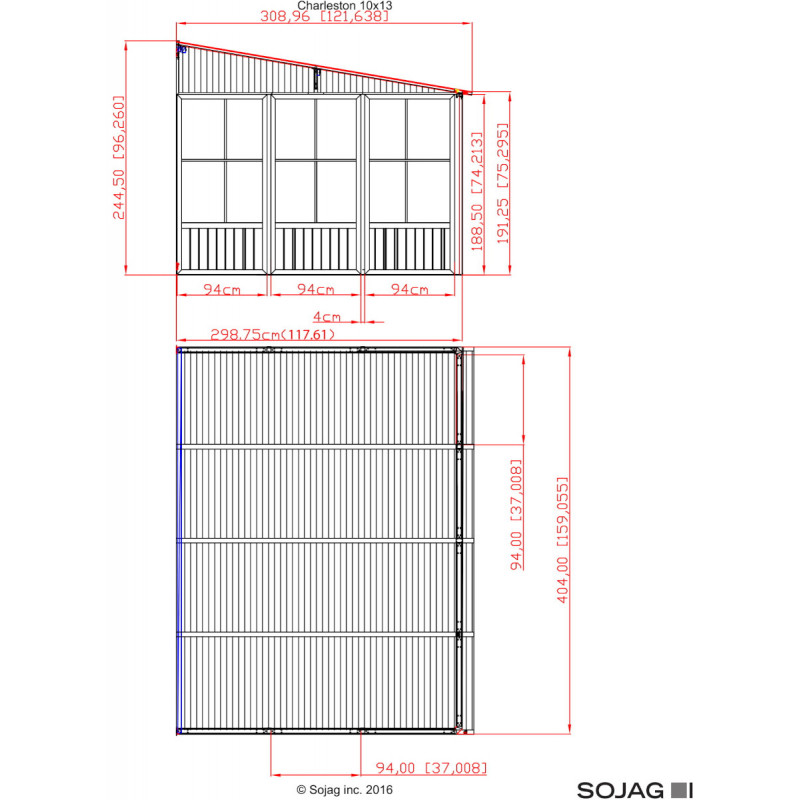 Pavillon adossé Charlestone Mural – Image 8