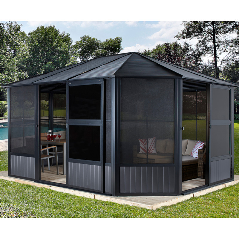 Pavillon Charlestone 384x384cm en aluminium et acier galvanisé – SOJAG – Image 10