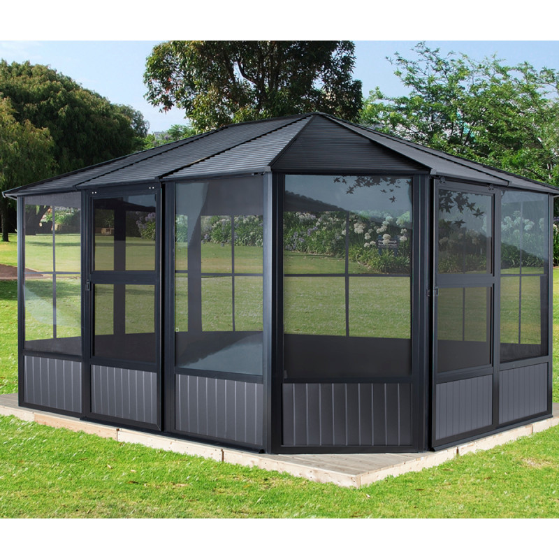Pavillon Charlestone 384x489cm en aluminium et acier galvanisé – SOJAG – Image 9