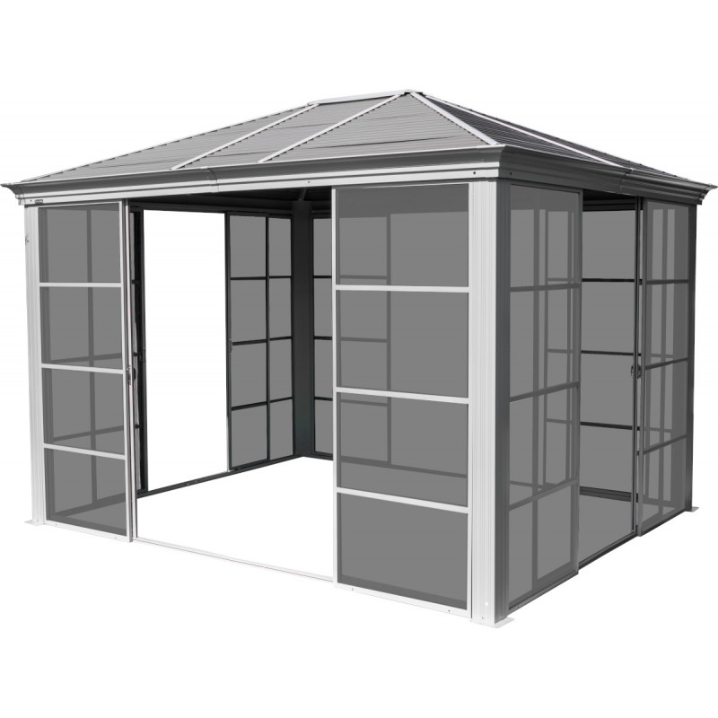 Pavillon Striano 362x427cm en aluminium et acier galvanisé avec moustiquaires – SOJAG – Image 5