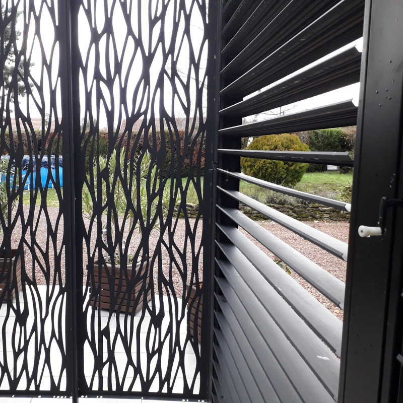 pavillon-adosse-charlestone-309x502cm-en-aluminium-et-acier-galvanise-sojag – Image 16