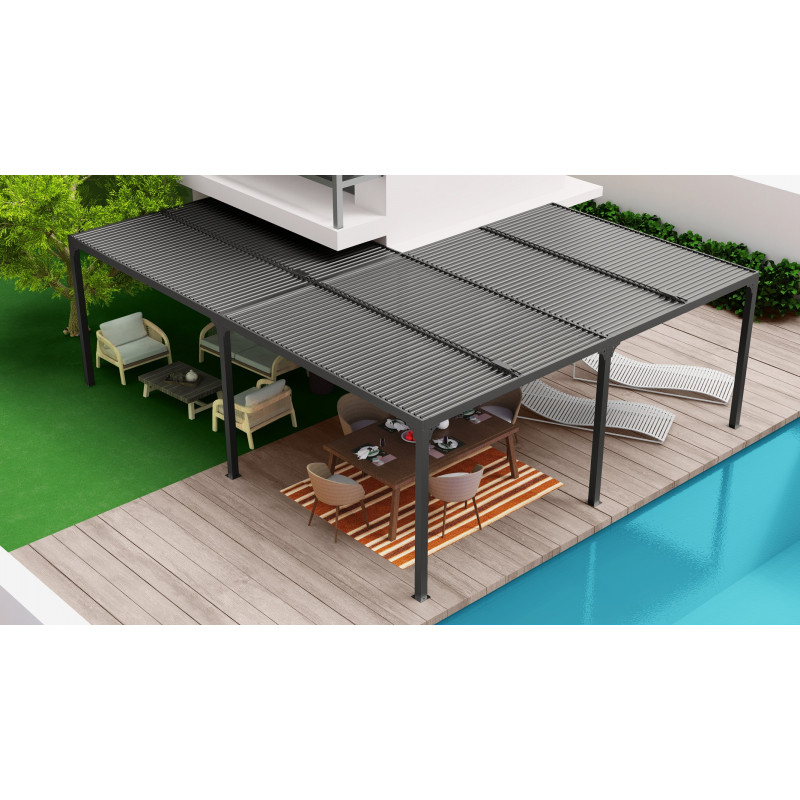 Pergola bioclimatique aluminium anthracite – Image 2