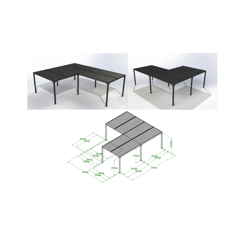 Pergola bioclimatique aluminium anthracite – Image 8