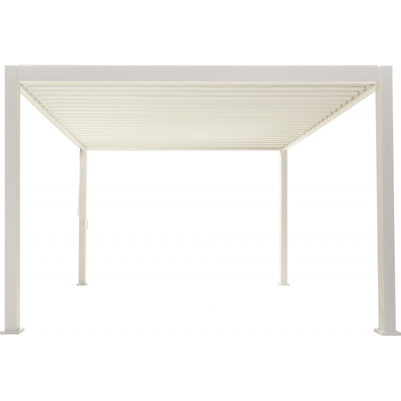 Pergola bioclimatique autoportante en alu blanc 3x3m Ombrea – Image 6
