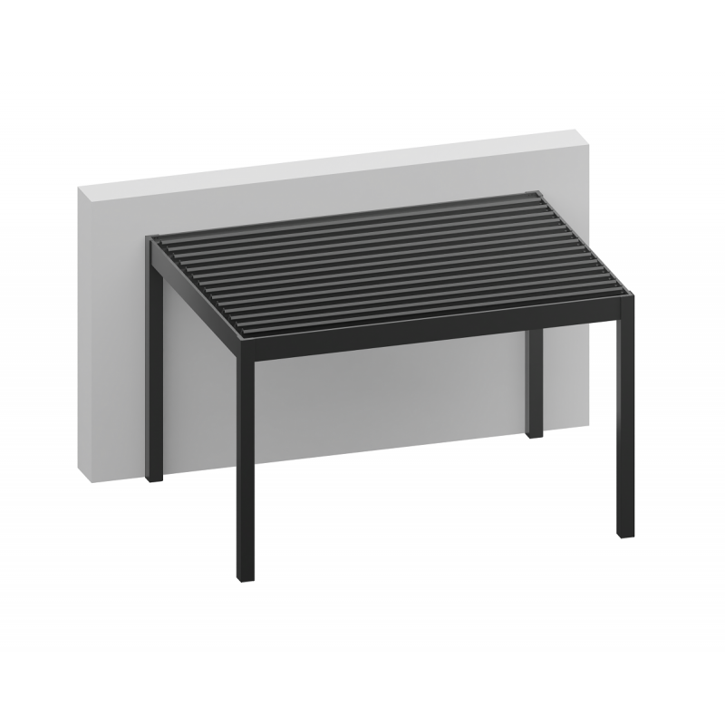 Pergola bioclimatique en aluminium gris anthracite 400x400cm – Image 8