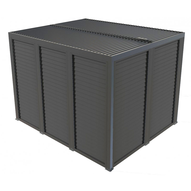 pergola-bioclimatique-alu-anthracite-1080m-toit-avec-lames-alu-ventelles-cote-3m-5-panneaux-moucharabieh-brita