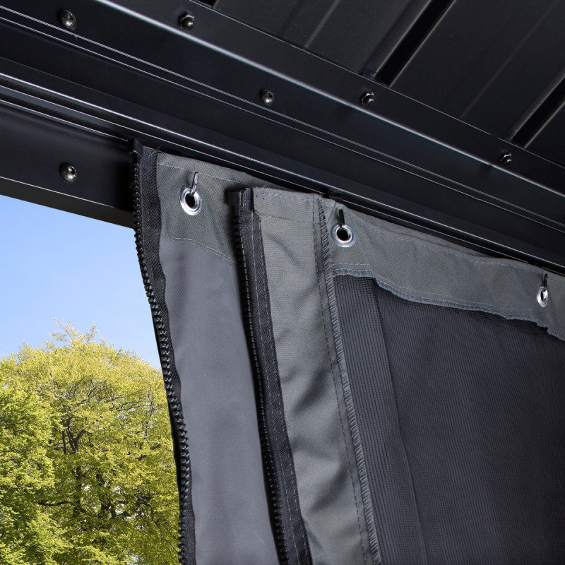Tonnelle de jardin Messina 298x363cm en aluminium thermolaqué anthracite – SOJAG – Image 4