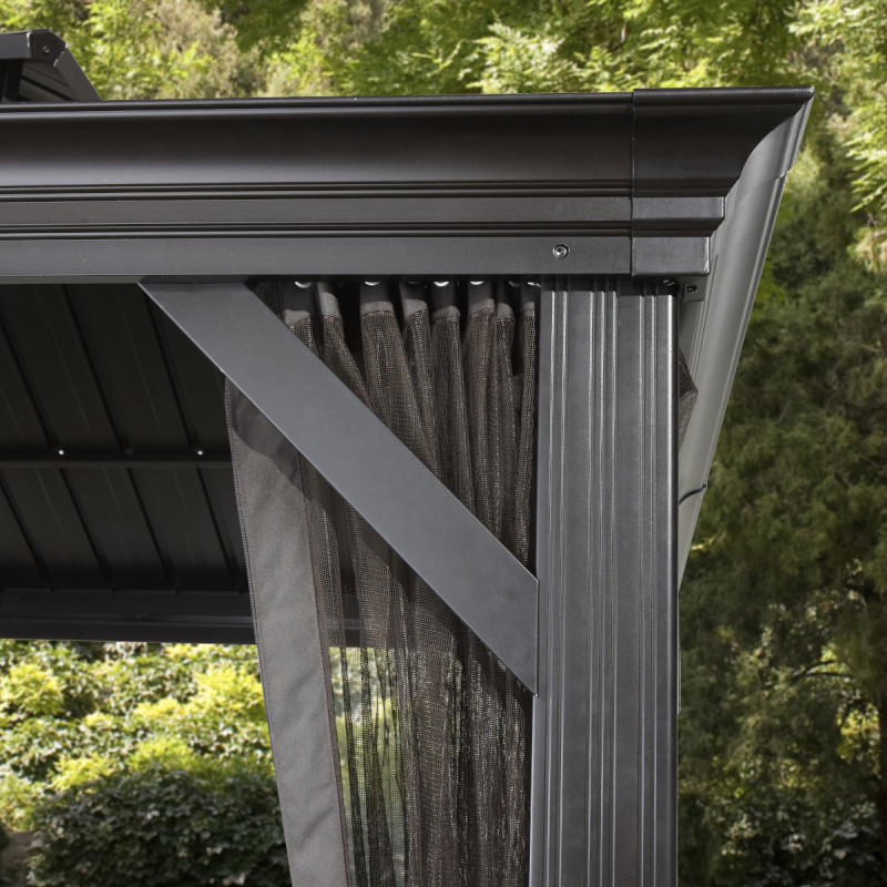 Tonnelle de jardin Messina 298x363cm en aluminium thermolaqué anthracite – SOJAG – Image 5