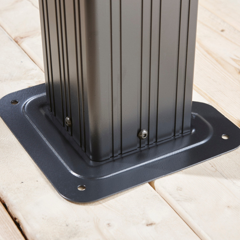 Tonnelle de jardin Messina 298x363cm en aluminium thermolaqué anthracite – SOJAG – Image 6