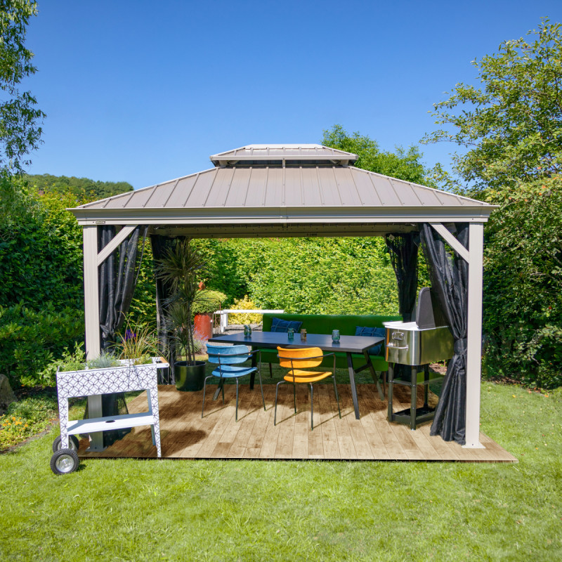 Tonnelle de jardin messina 298x363cm en aluminium thermolaque – Image 4