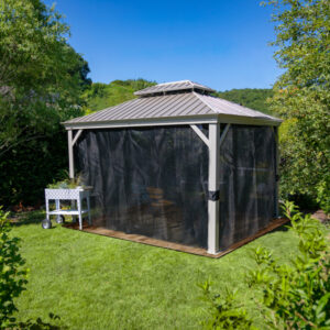 Tonnelle de jardin messina 298x363cm en aluminium thermolaque