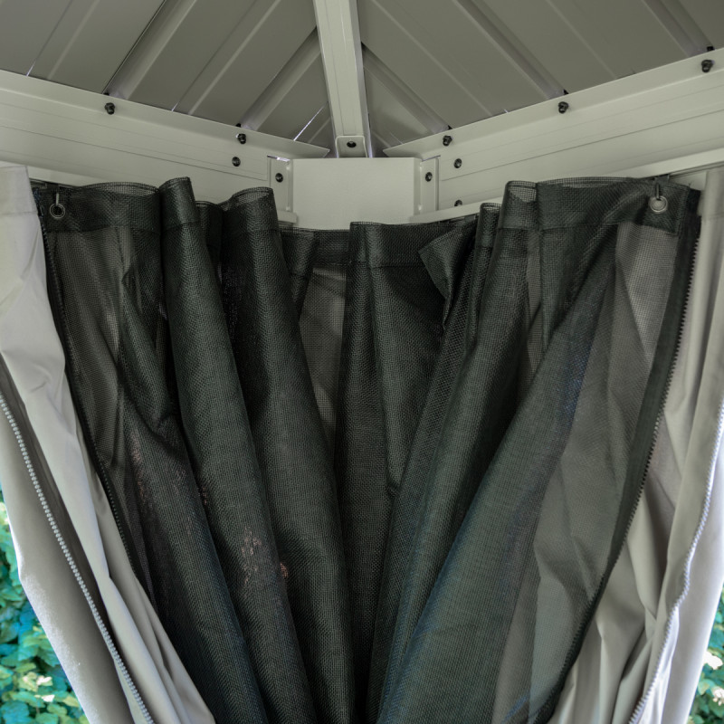 Tonnelle de jardin Messina 298x363cm en aluminium thermolaqué champagne– SOJAG – Image 10