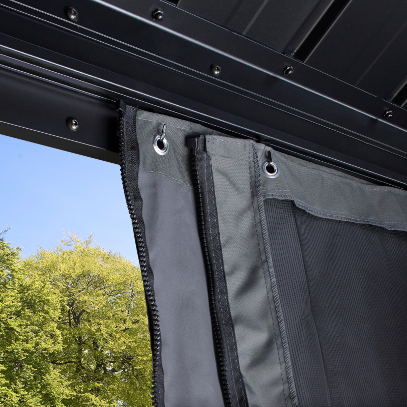 Tonnelle de jardin Messina 363x598cm en aluminium thermolaqué anthracite – SOJAG – Image 7