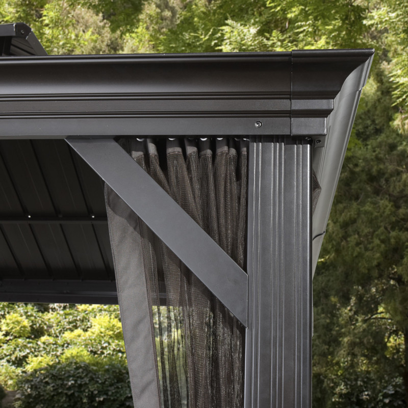 Tonnelle de jardin Messina 363x598cm en aluminium thermolaqué anthracite – SOJAG – Image 9