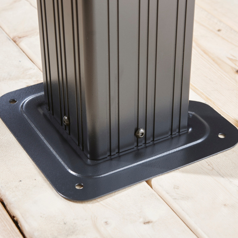 Tonnelle de jardin Messina 363x598cm en aluminium thermolaqué anthracite – SOJAG – Image 10