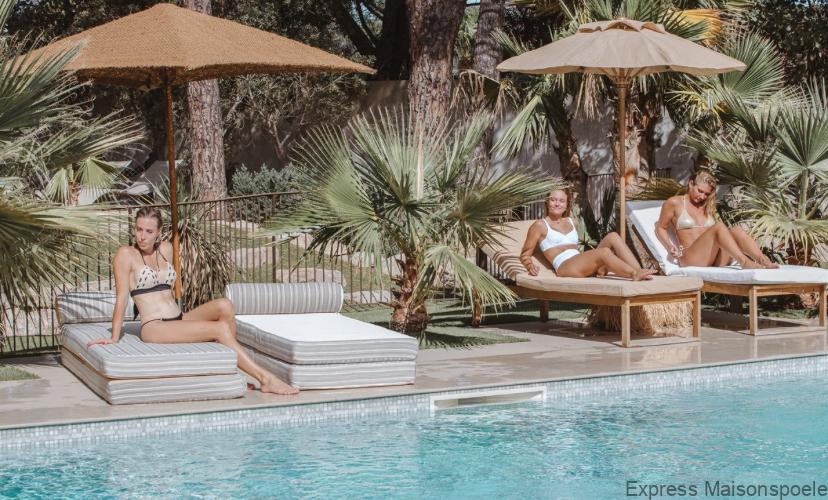 Parasol rond effet raphia – Image 2