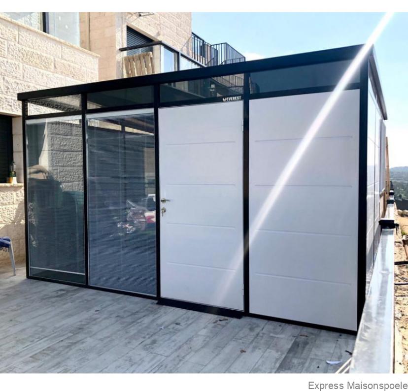 Abri de jardin modulaire isolé 4x3m profils noirs - plancher inclus - Everbox – Image 3