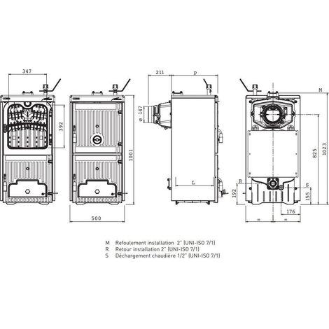 Chaudière bois en fonte Klimosz Wally / Sime Solida S 4 avec régulateur de tirage à chainette – Image 4