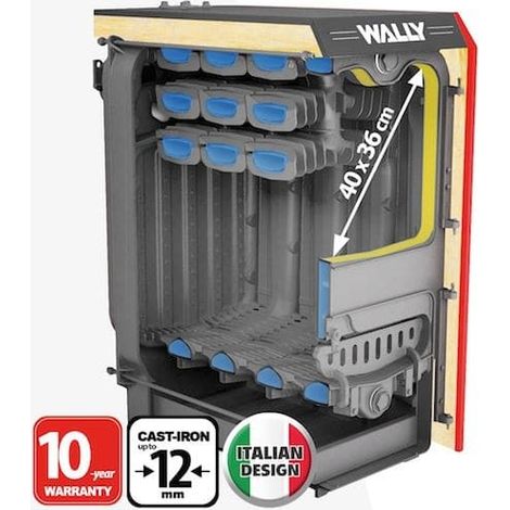 Chaudière bois en fonte Klimosz Wally / Sime Solida S 4 avec régulateur de tirage à chainette – Image 3